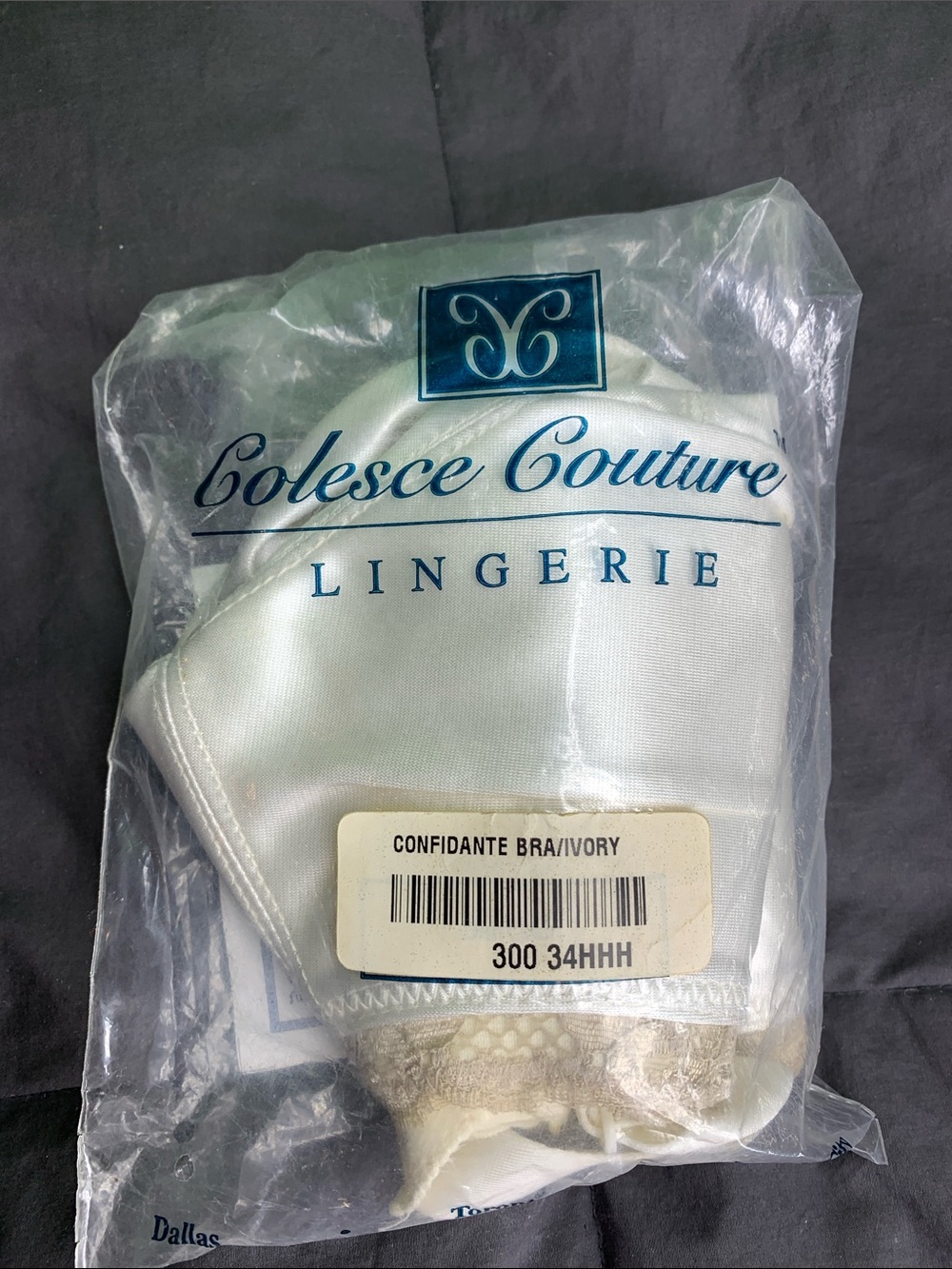 Colesce Couture Confidante Bra 300 34HHH Ivory Bullet Bra